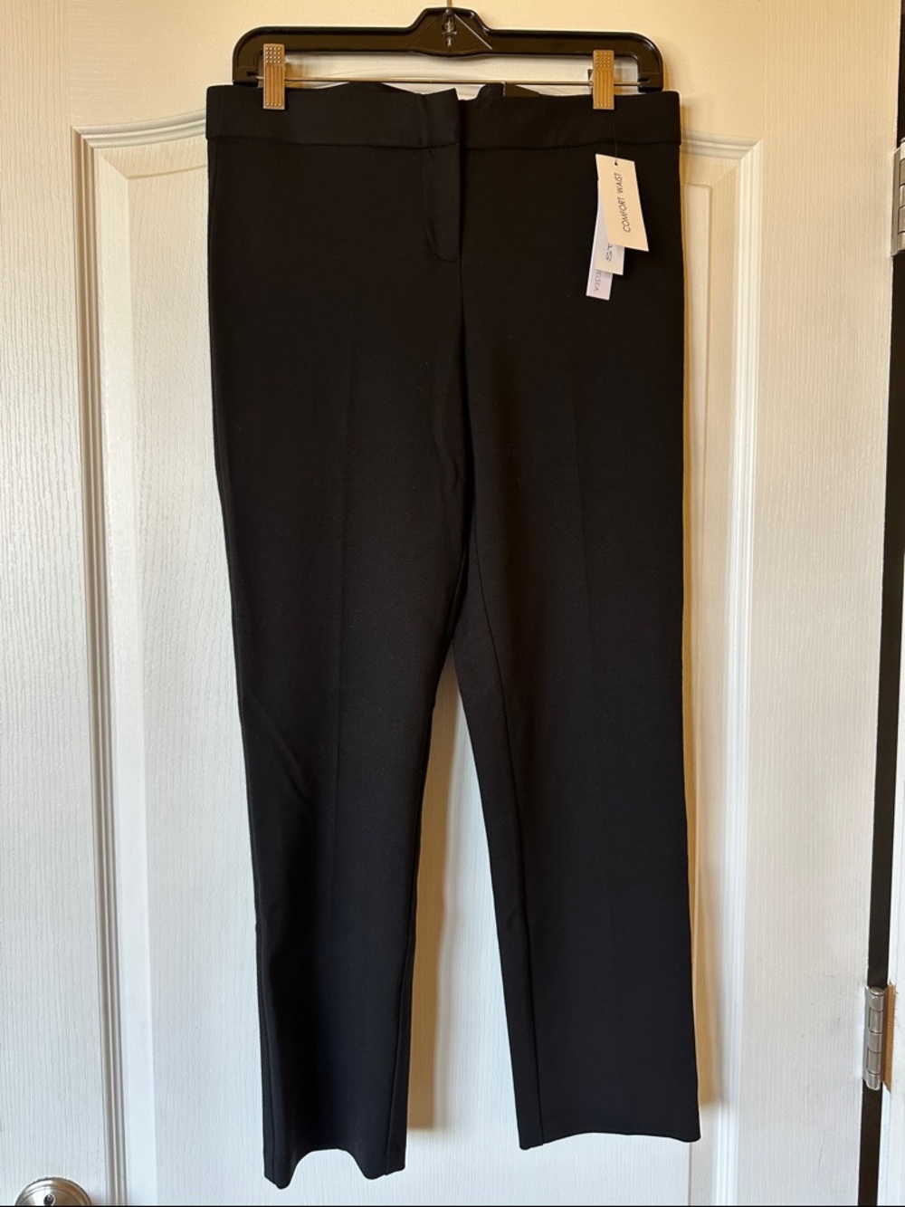 NWT Amanda & Chelsea Black Straight-Leg Trouser Pants Ankle Pant Chelsea Pant 6